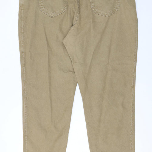 Lee Women's Beige Straight Leg Jeans Size 20W Plus Mid Rise Denim