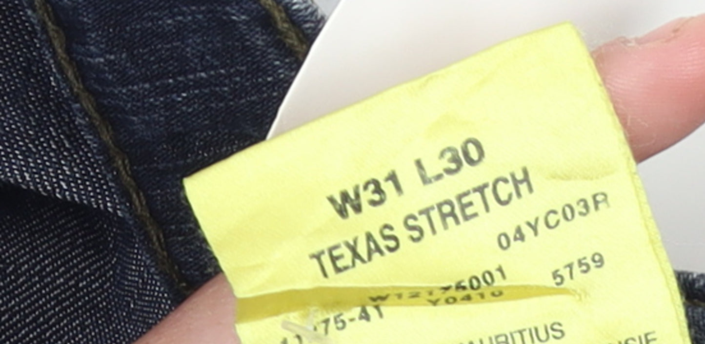 Wrangler Men’s Blue Texas Stretch Straight Jeans W31 L30