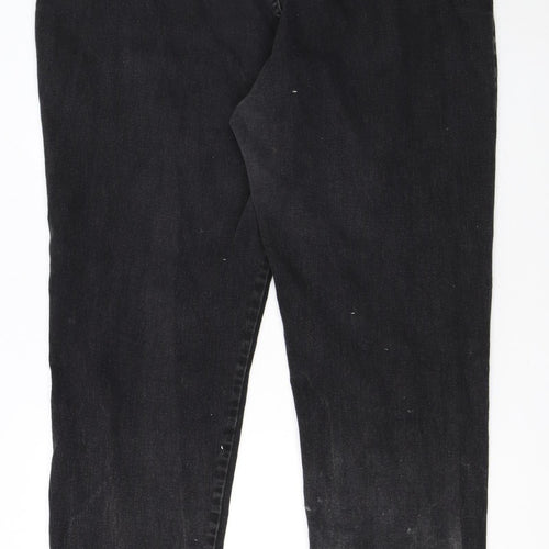 Lee Women's Black Plus Size 22 High Rise Straight Denim Jeans
