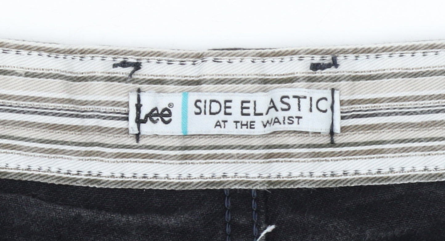 Lee Women's Black Plus Size 22 High Rise Straight Denim Jeans