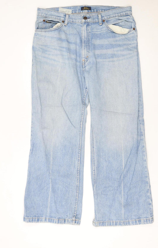 Polo Ralph Lauren Men’s Blue Straight Leg Jeans 32R Light Wash Denim