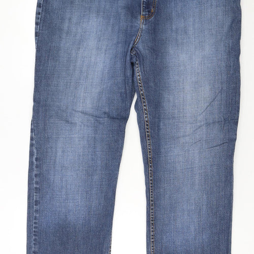 Wrangler Men's Blue Regular Fit Straight Leg Denim Jeans W38 L34