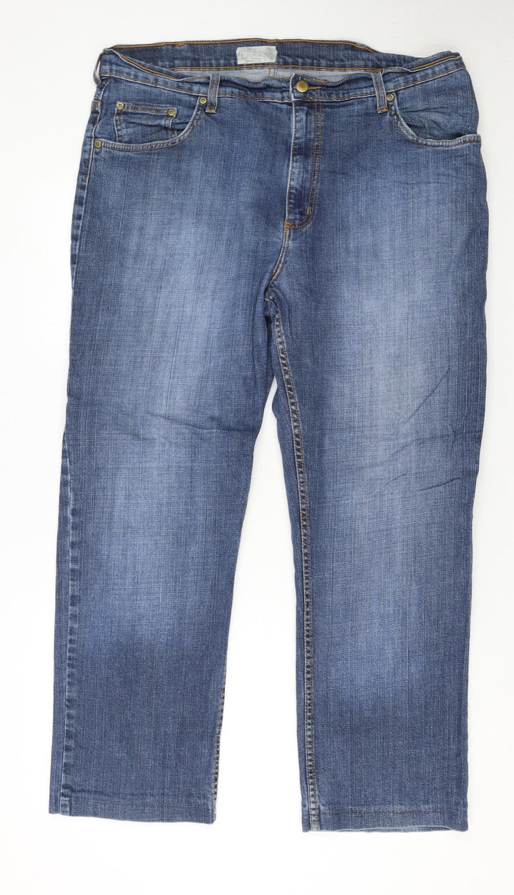 Wrangler Men's Blue Regular Fit Straight Leg Denim Jeans W38 L34