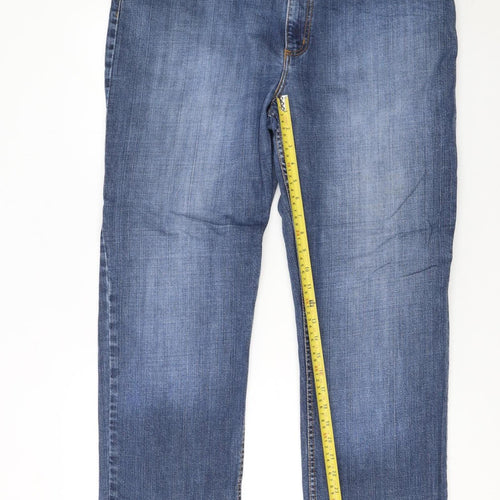 Wrangler Men's Blue Regular Fit Straight Leg Denim Jeans W38 L34