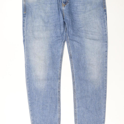Diesel Men's Blue Medium Wash 34in Straight Fit Denim Jeans