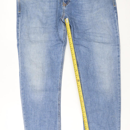 Diesel Men's Blue Medium Wash 34in Straight Fit Denim Jeans