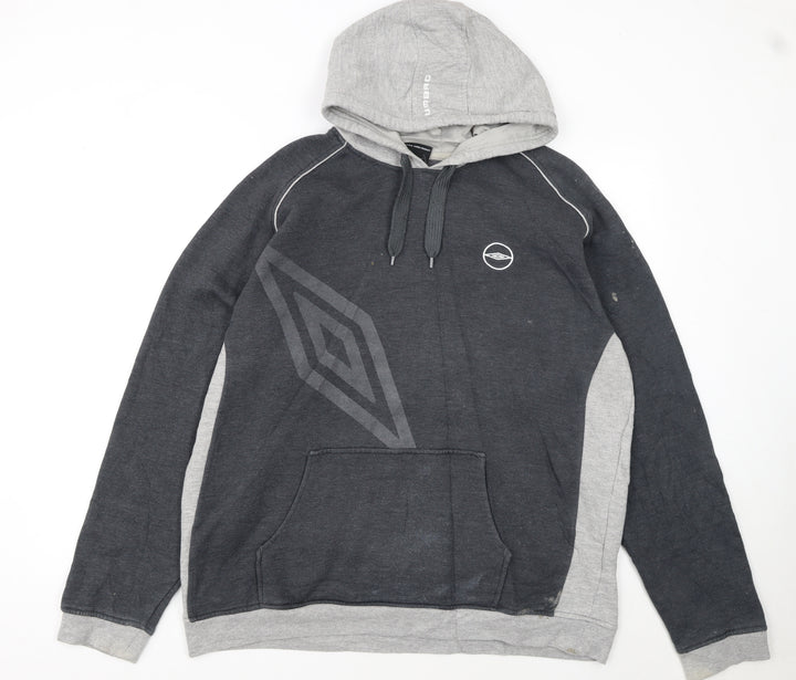Umbro Men's Grey XL Pullover Hoodie Sweatshirt Sportswear