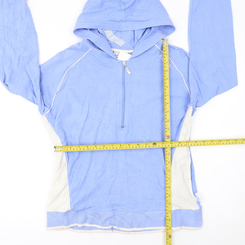 Reebok Women's Blue 1/2 Zip Hooded Sweatshirt Size 16
