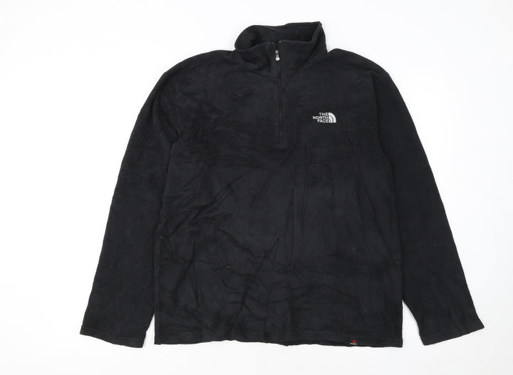 The North Face Mens Black Fleece 1/4 Zip Pullover Sweatshirt Size S