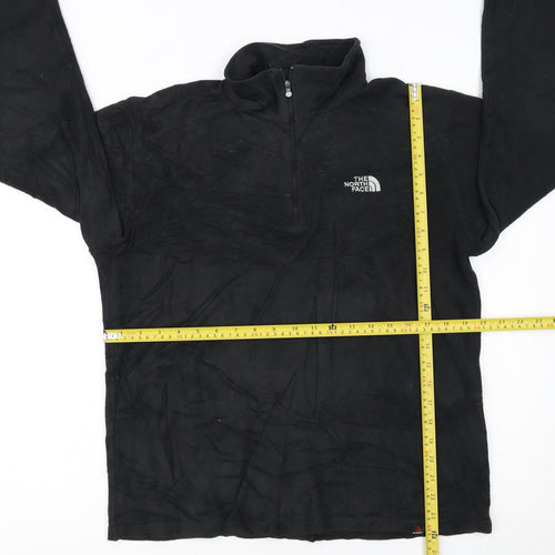 The North Face Mens Black Fleece 1/4 Zip Pullover Sweatshirt Size S