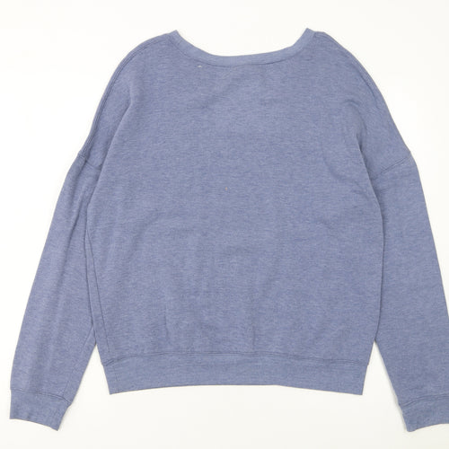 Disney Women Blue Mickey Graphic Pullover Sweatshirt XL