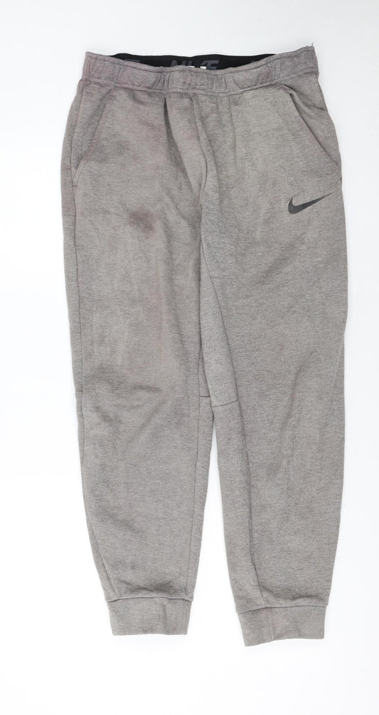 Nike Men's Grey Dri-FIT Jogger Sweatpants M Regular Fit