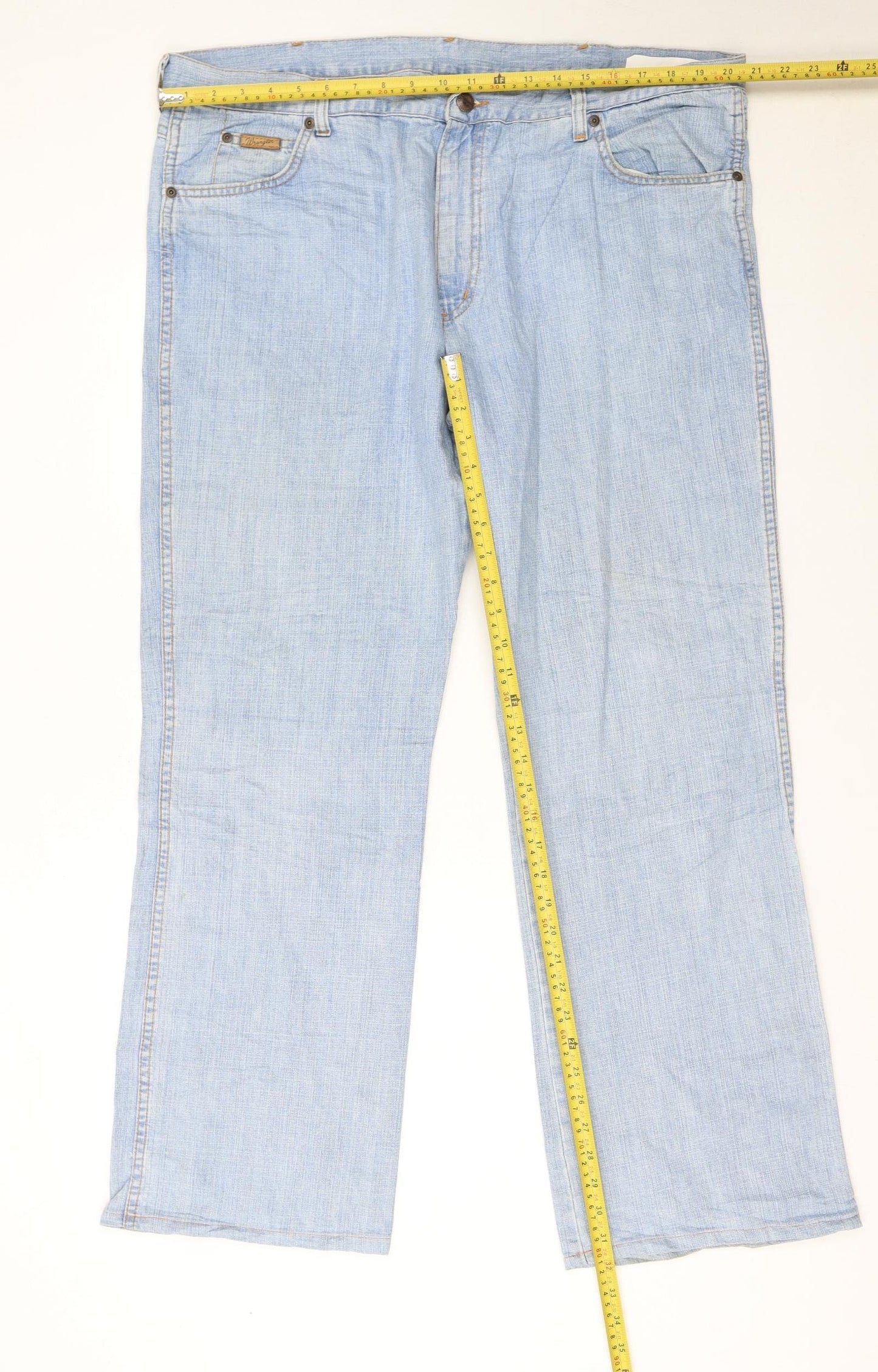 Wrangler Men's Blue Bootcut Jeans W40 L32 100% Cotton Denim