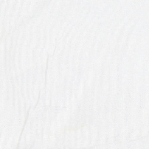 FILA Women White XS Pullover Sweatshirt Cotton Blend Logo Crew Neck