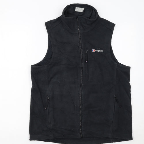 Berghaus Men’s Black Fleece Bodywarmer Waistcoat Size S Outdoor Vest