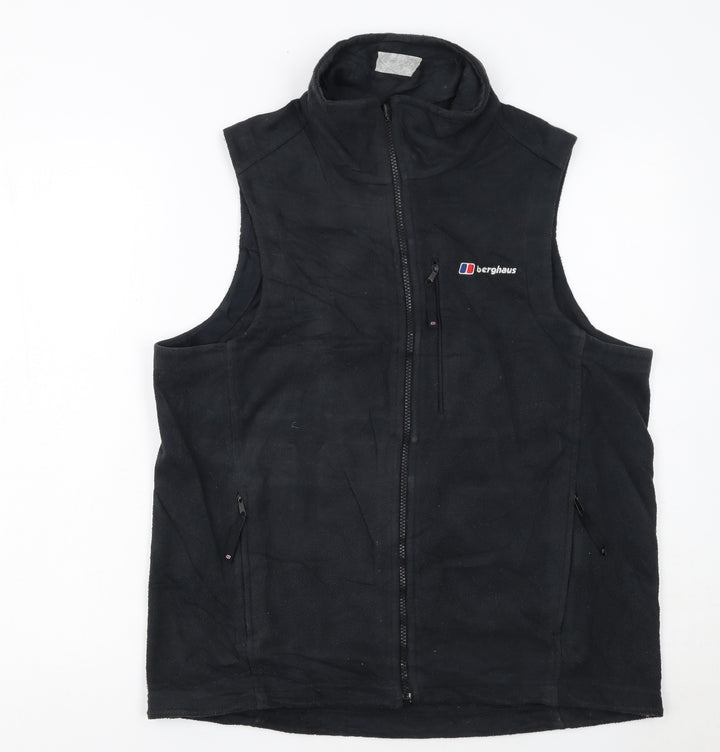 Berghaus Men’s Black Fleece Bodywarmer Waistcoat Size S Outdoor Vest