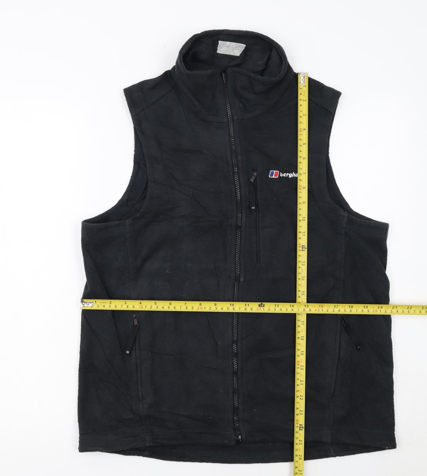 Berghaus Men’s Black Fleece Bodywarmer Waistcoat Size S Outdoor Vest