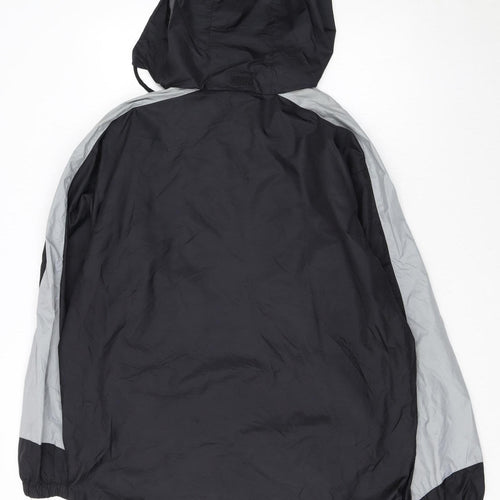 Umbro Men's Black Windbreaker Jacket L Lightweight Hooded Sportswear