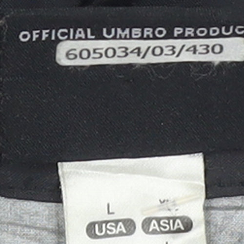 Umbro Men's Black Windbreaker Jacket L Lightweight Hooded Sportswear