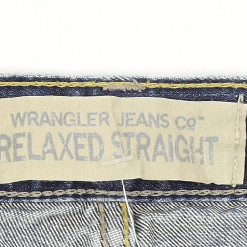 Wrangler Men's Blue Relaxed Straight Denim Jeans 38x30