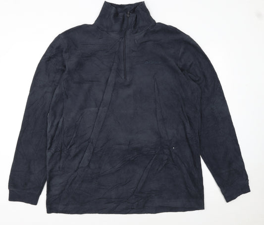 Lotto Mens Navy 1/4 Zip Fleece Sweatshirt XXL Polyester Warm Top