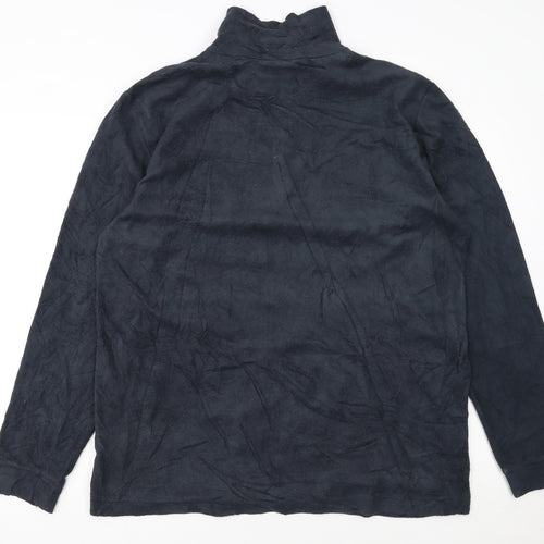 Lotto Mens Navy 1/4 Zip Fleece Sweatshirt XXL Polyester Warm Top