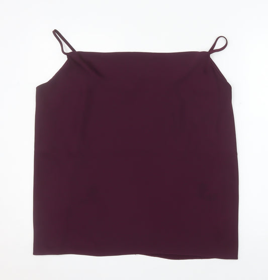 River Island Women’s Purple Polyester Camisole Tank Top Size 18