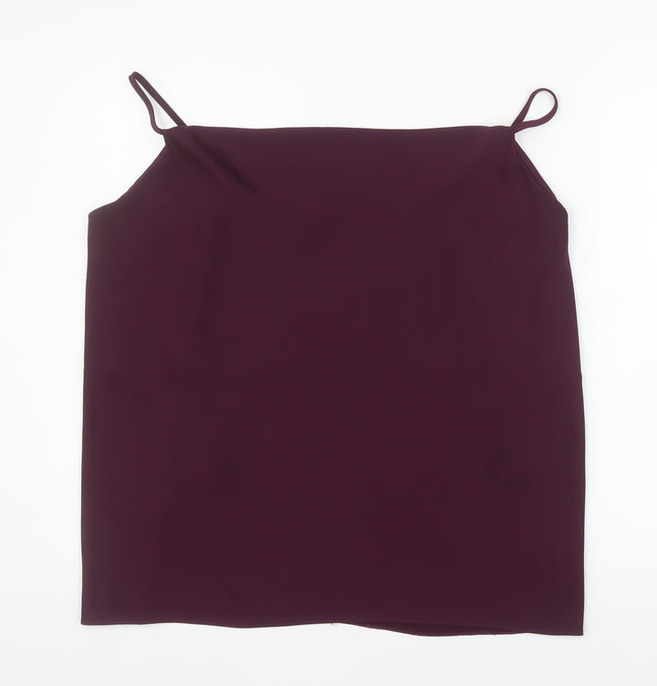River Island Women’s Purple Polyester Camisole Tank Top Size 18