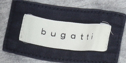 Bugatti Men's Grey XL 1/2 Zip Sweatshirt High Neck Cotton Blend