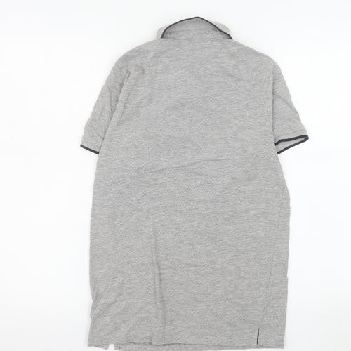 Springfield Men's Grey Slim Fit Polo Shirt Size S