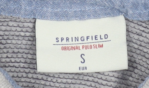 Springfield Men's Grey Slim Fit Polo Shirt Size S