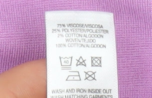 Gallery Women’s Lilac and White Long Sleeve Layered Blouse UK XL