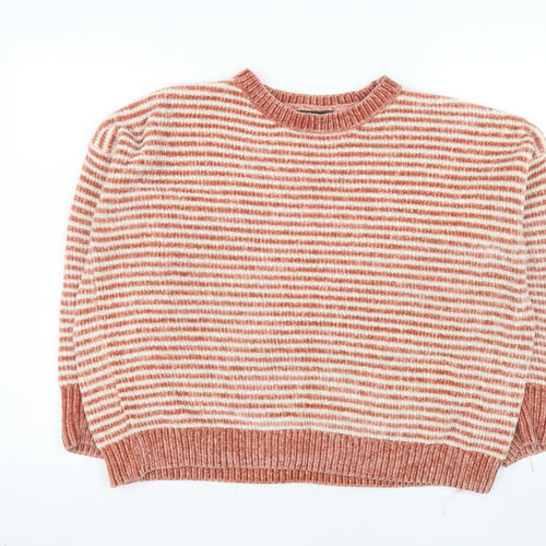 Primark Women’s Striped Crew Neck Knit Jumper Small Multicoloured