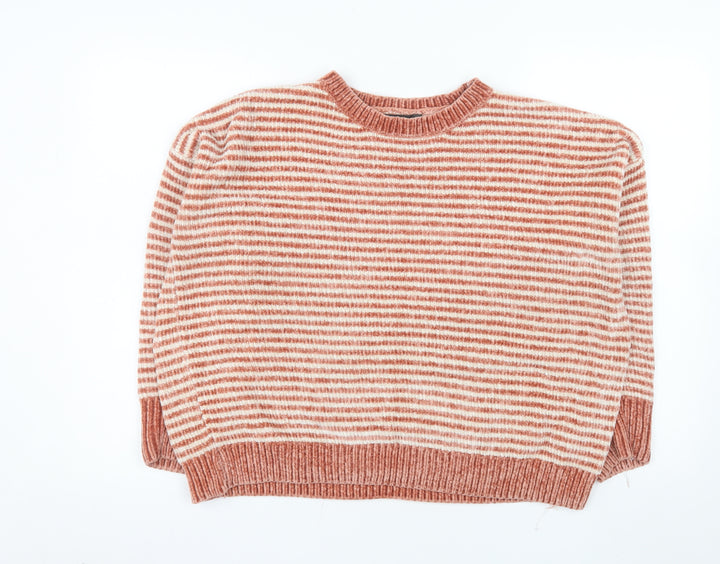 Primark Women’s Striped Crew Neck Knit Jumper Small Multicoloured