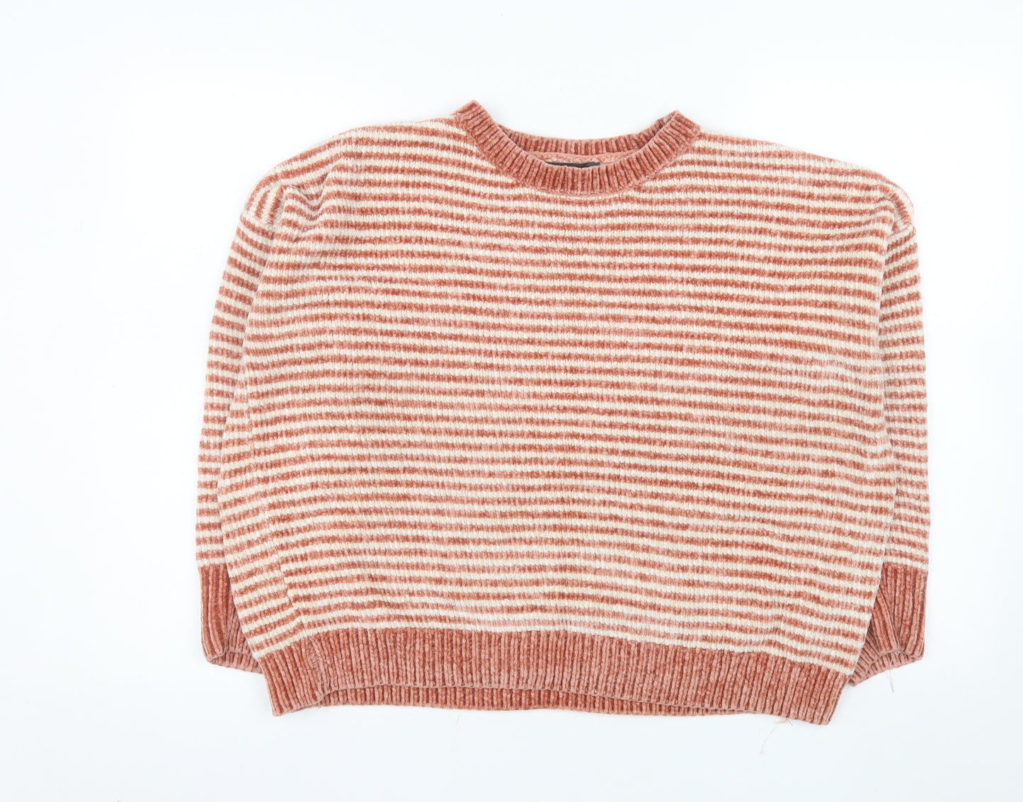Primark Women’s Striped Crew Neck Knit Jumper Small Multicoloured