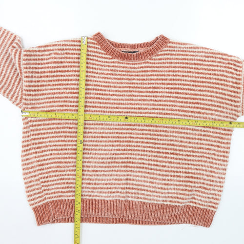 Primark Women’s Striped Crew Neck Knit Jumper Small Multicoloured