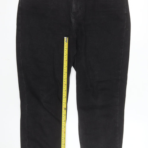 F&F Women’s Black Straight Jeans Size 12 Regular Fit Denim