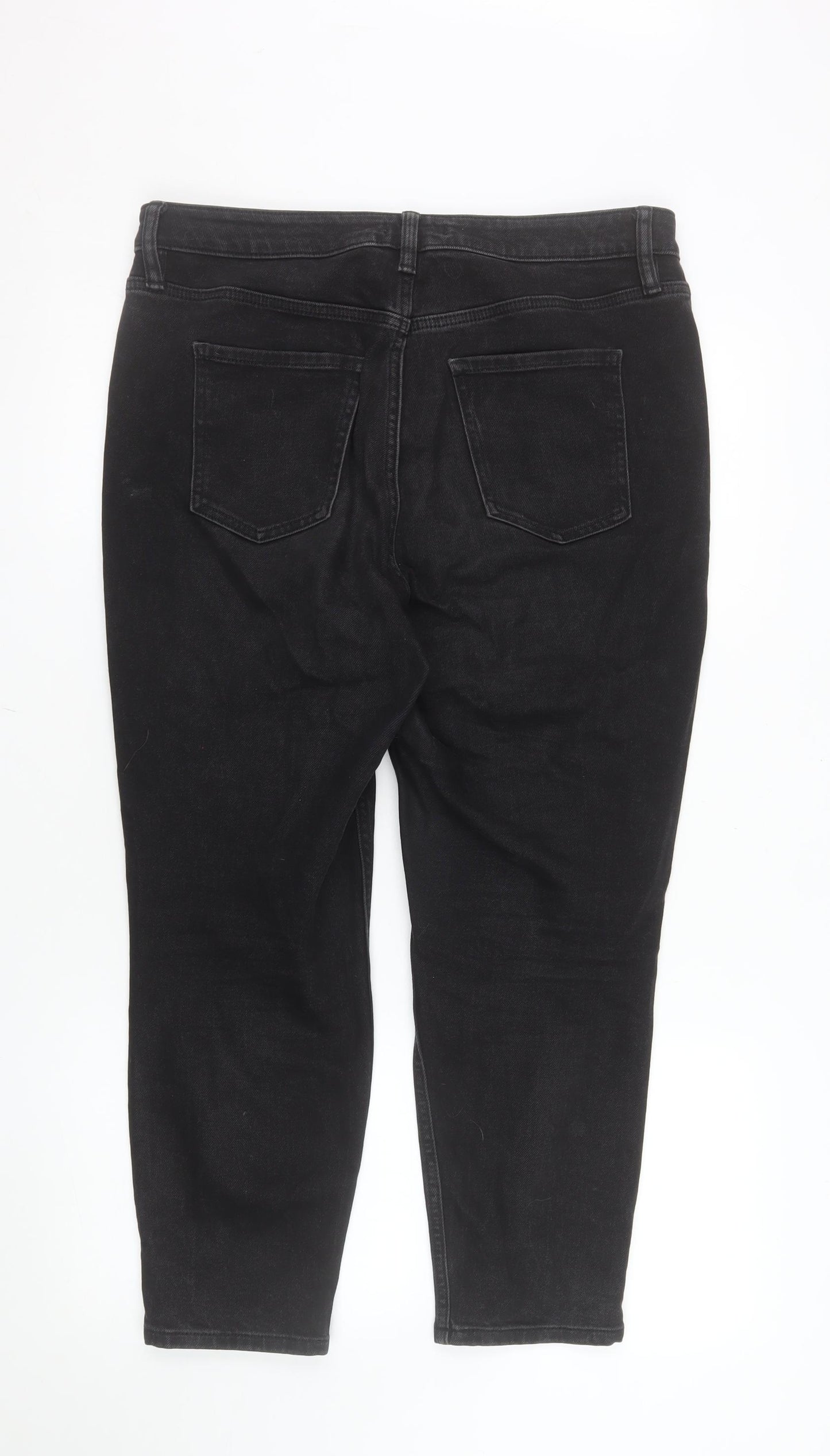 F&F Women’s Black Straight Jeans Size 12 Regular Fit Denim