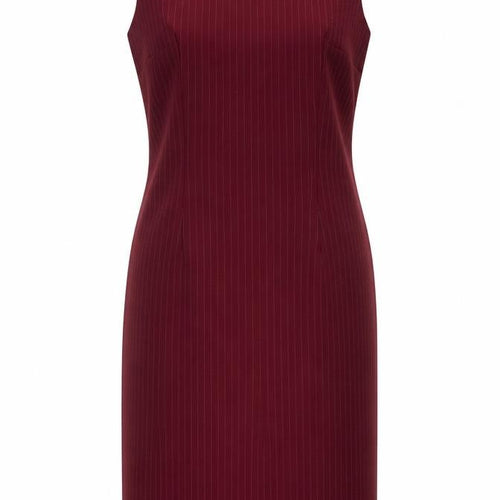 Cartise Women Red Size 12 Sheath Knee Length Sleeveless Dress