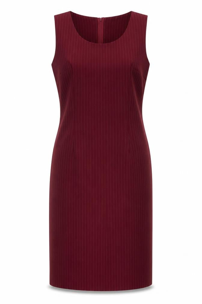 Cartise Women Red Size 12 Sheath Knee Length Sleeveless Dress