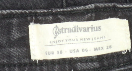 Stradivarius Women Black High Rise Skinny Jeans Size 10