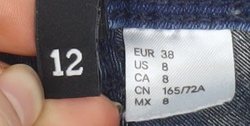 H&M Divided Women’s Blue Size 12 Skinny Acid Wash Jeans