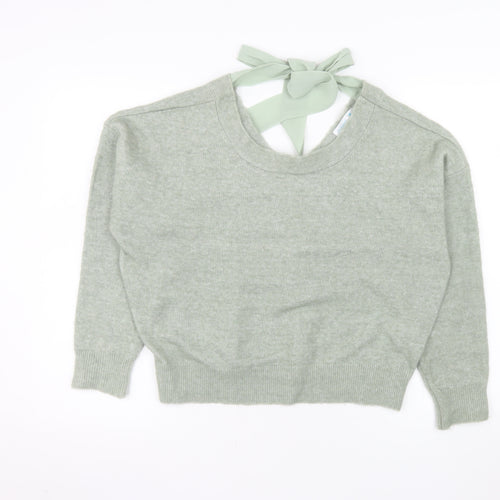 Primark Women’s Green Bow Back Knit Jumper Size M