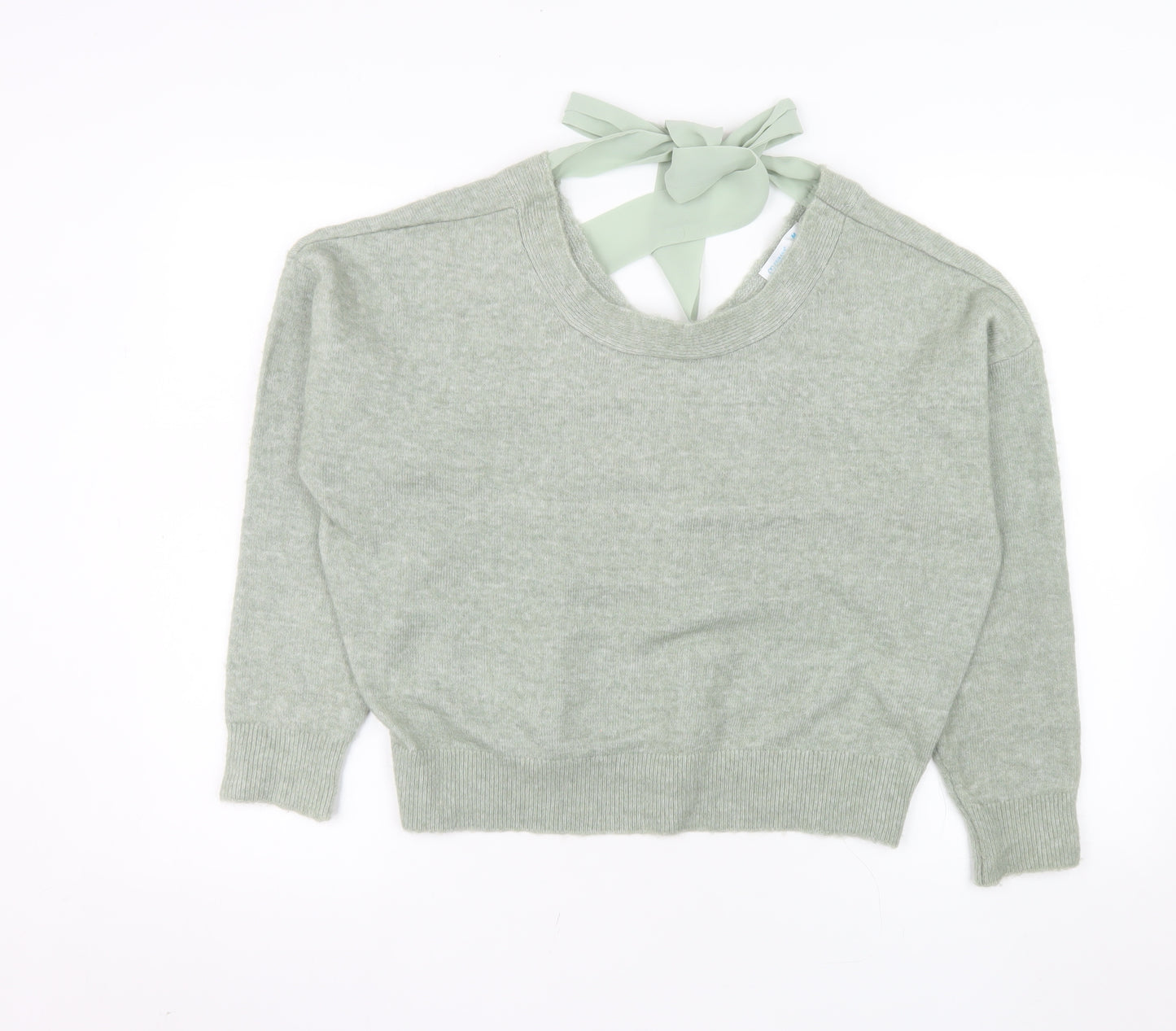 Primark Women’s Green Bow Back Knit Jumper Size M