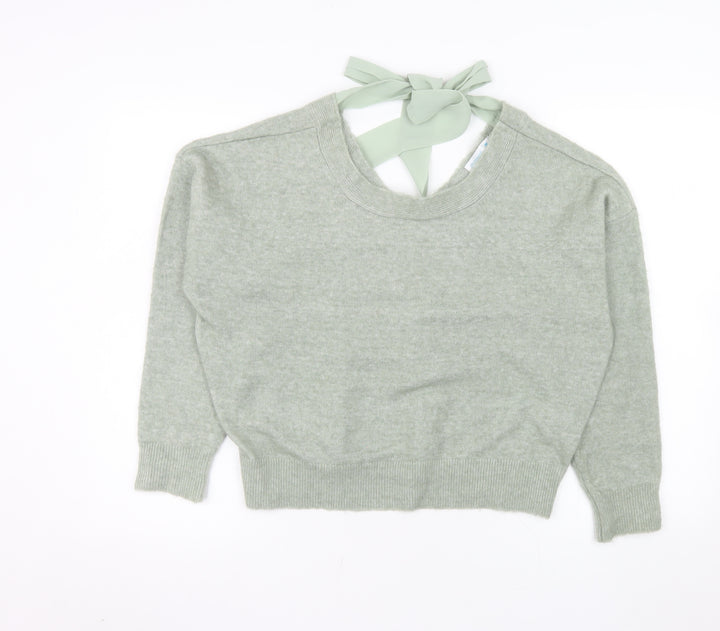Primark Women’s Green Bow Back Knit Jumper Size M
