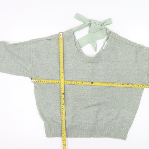 Primark Women’s Green Bow Back Knit Jumper Size M
