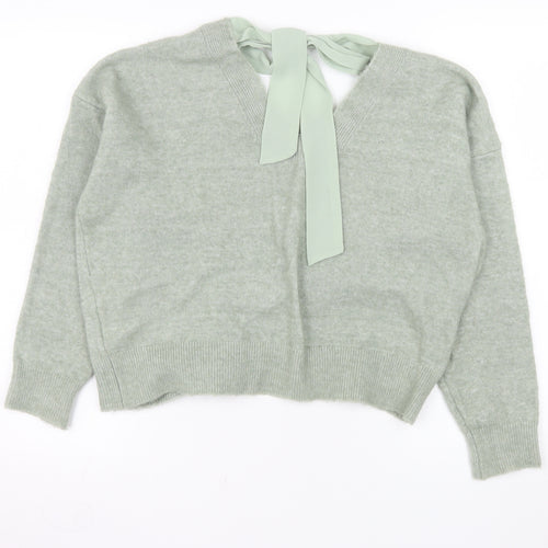 Primark Women’s Green Bow Back Knit Jumper Size M