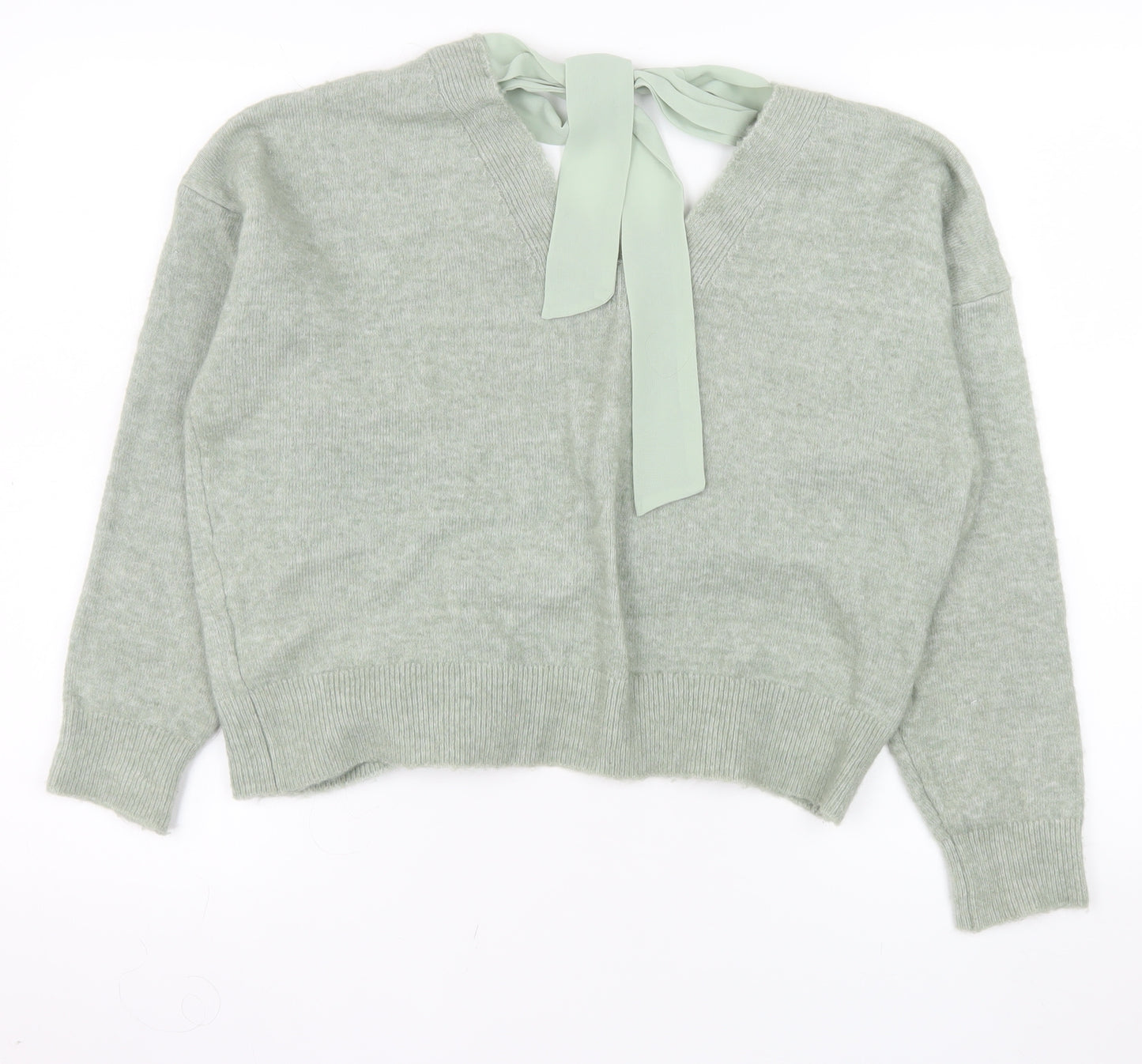 Primark Women’s Green Bow Back Knit Jumper Size M