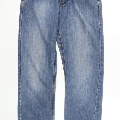 APT Womens Blue Straight Leg Mid Rise Denim Jeans Size 30R