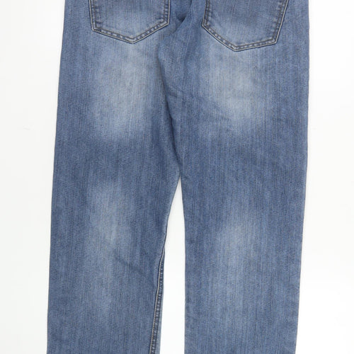 APT Womens Blue Straight Leg Mid Rise Denim Jeans Size 30R